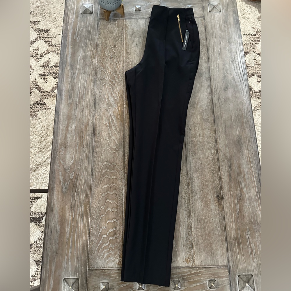 Worthington Black High-Waisted Pants with Gold Zipper Accents - Picture 14 of 15